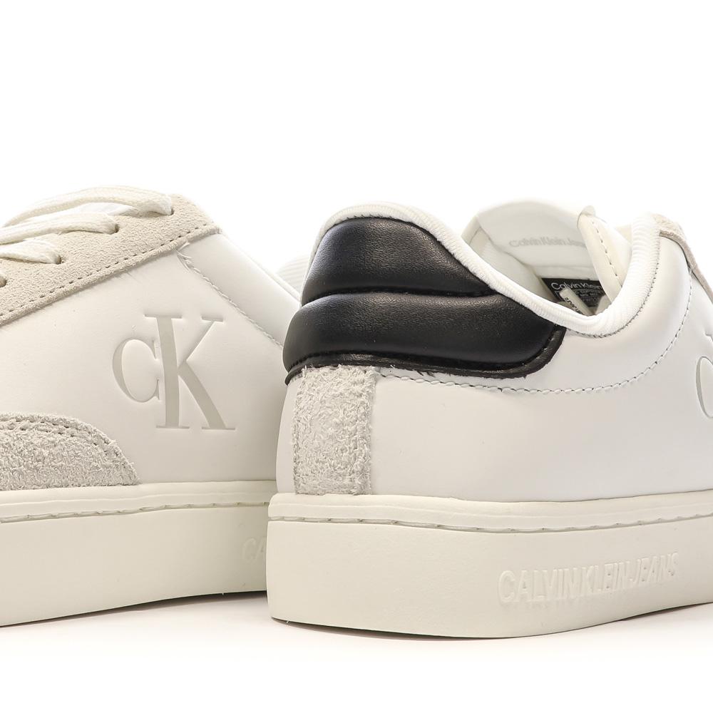 Calvin Klein Jeans Baskets Blanches/Noires Femme Calvin Klein Jeans Classic Cupsole
