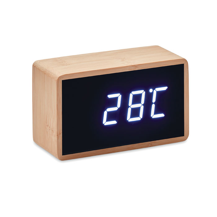 GiftRetail MO9921 - MIRI CLOCK Réveil LED boîtier en bambou