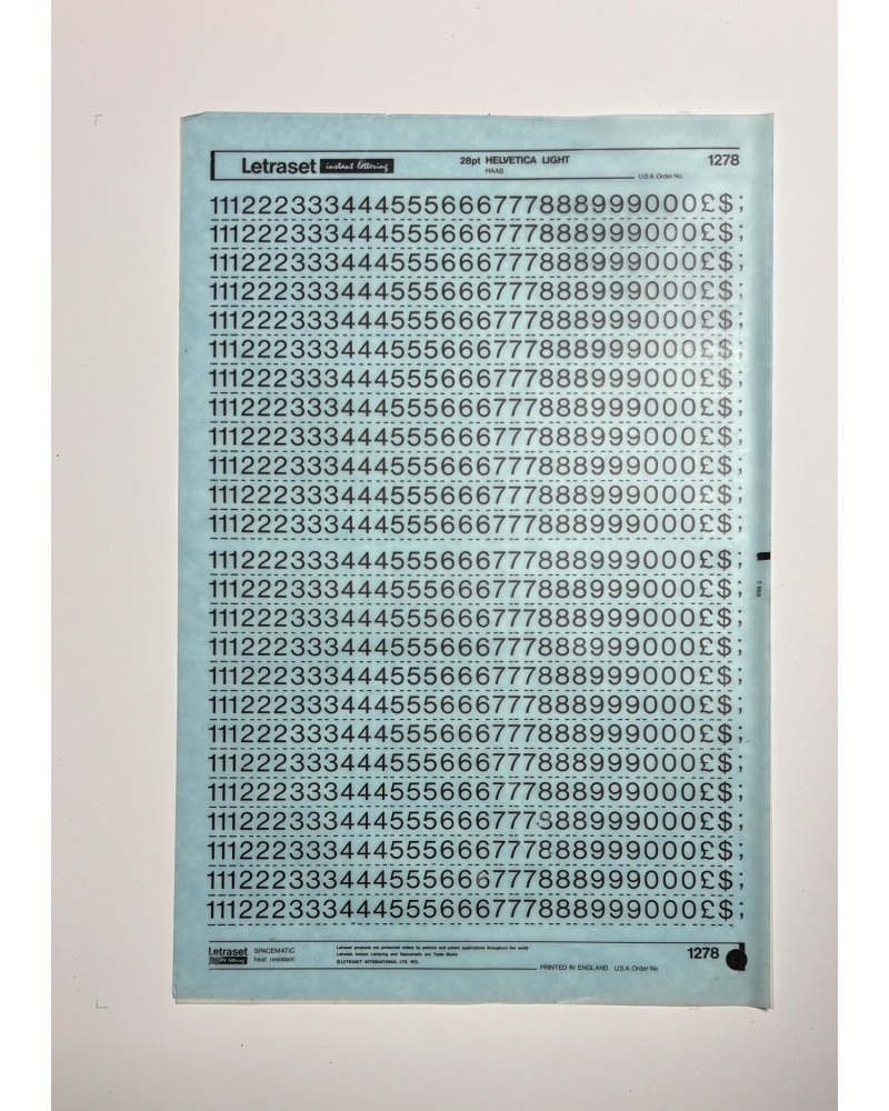 letraset-1278- HELVETICA LIGHT - 28pt