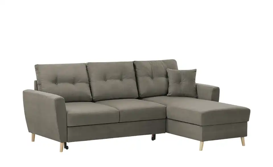 Ecksofa Carla Grau, Braun rechts
