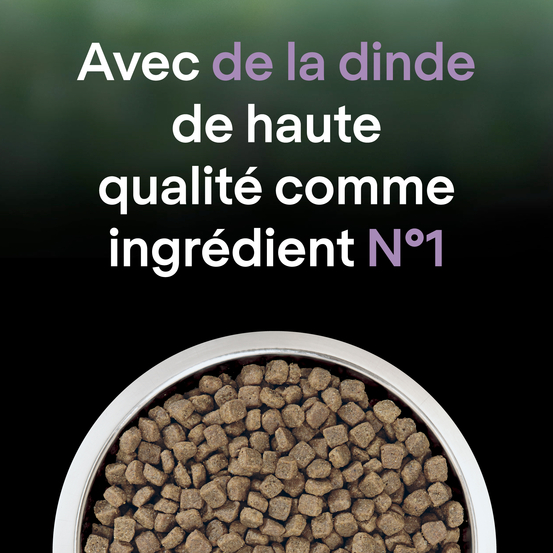 Croquettes chat adulte stérilisé à la dinde - 2,8 kg
