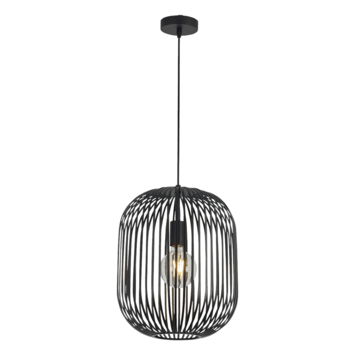 KARWEI hanglamp Charly zwart ø30x38cm