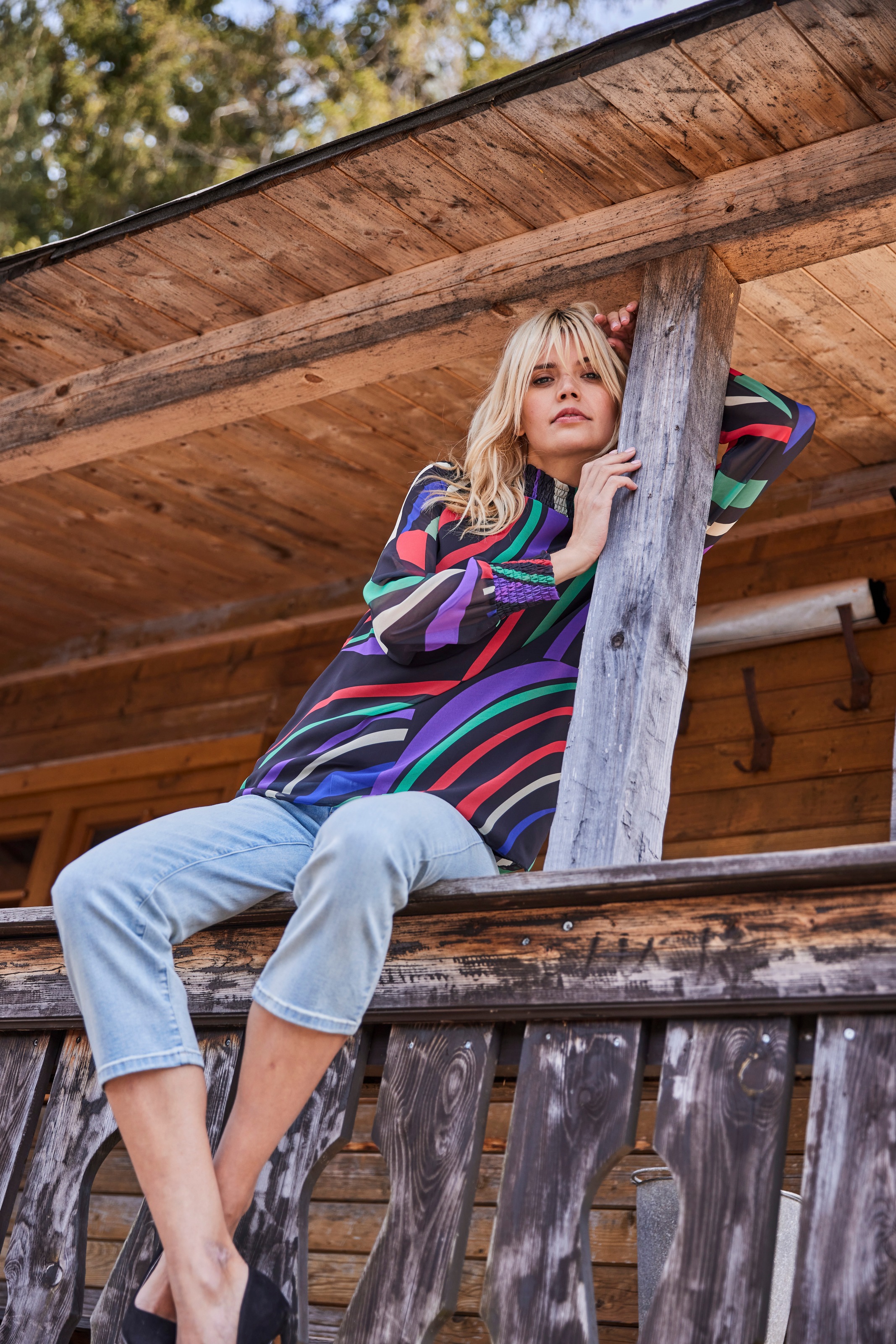 Aniston SELECTED Straight-Jeans , in verkürzter cropped Länge