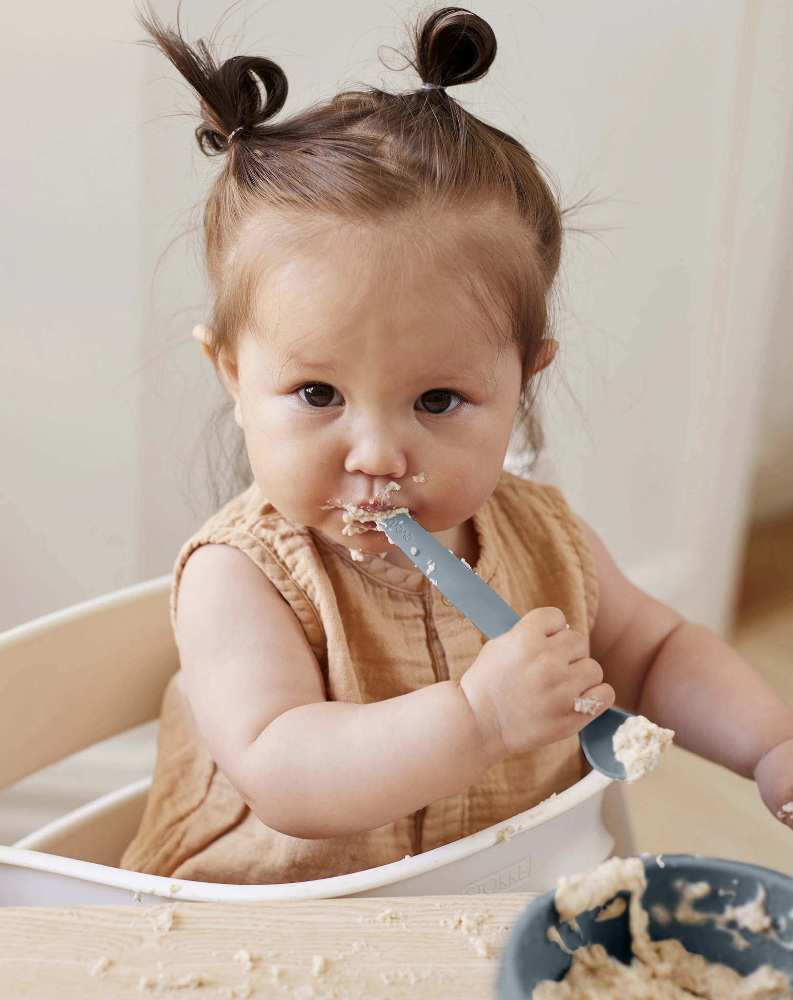 Silikon-Löffel EVERYDAY BABY - EAT & LEARN 2er Set in grün