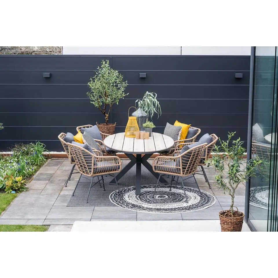 Set van 4 - Garden Impressions Margriet tuinstoel - Naturel