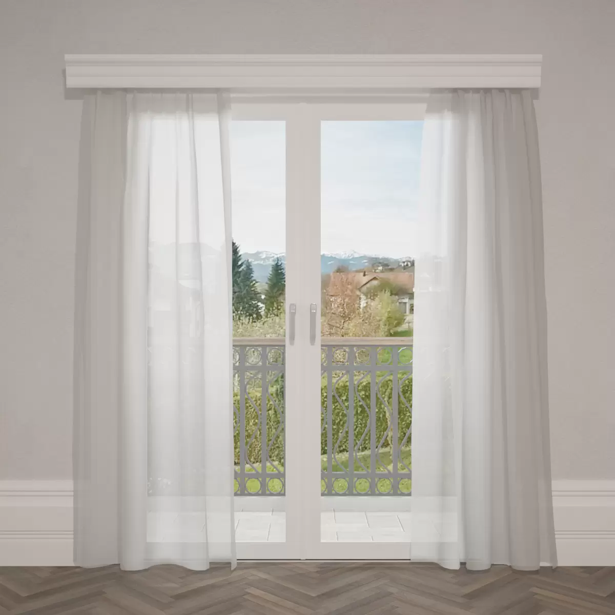 Tagvorhang Voile Beige