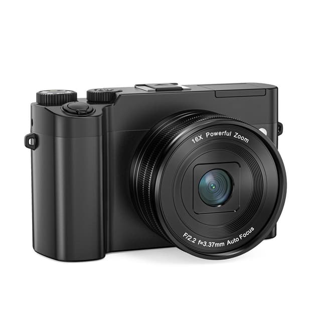 4K 64MP digitalkamera med front- og bagkamera, 32 GB hukommelseskort (DC218)