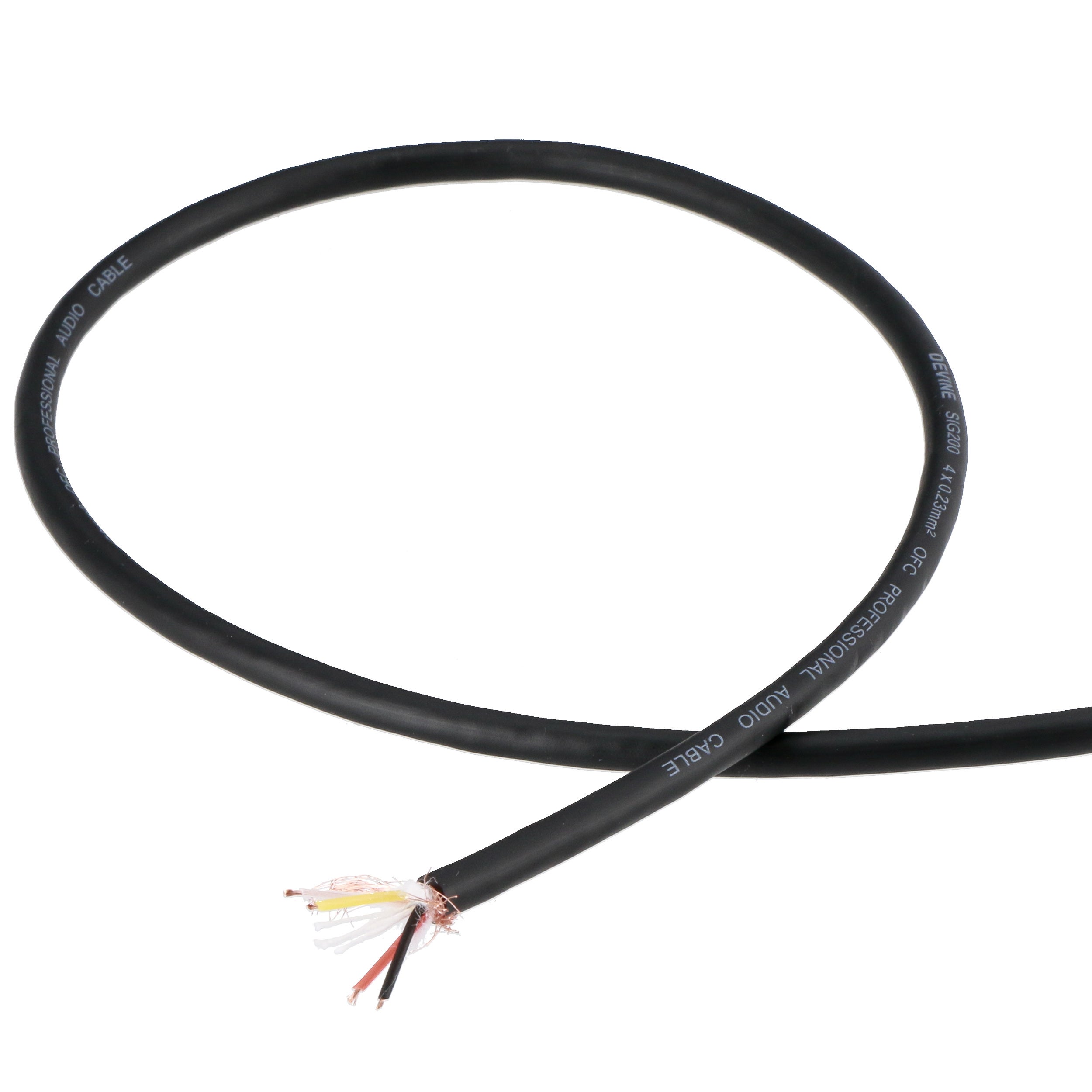 Devine SIG200/R audiokabel, 4x 0.20 mm², ø 5.5 mm, per meter
