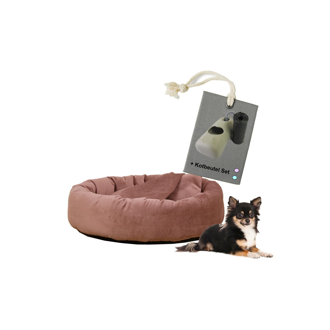 Rohrschneider ® Hundekissen inkl. Gratis-Beigabe, Kuschelhöhle 