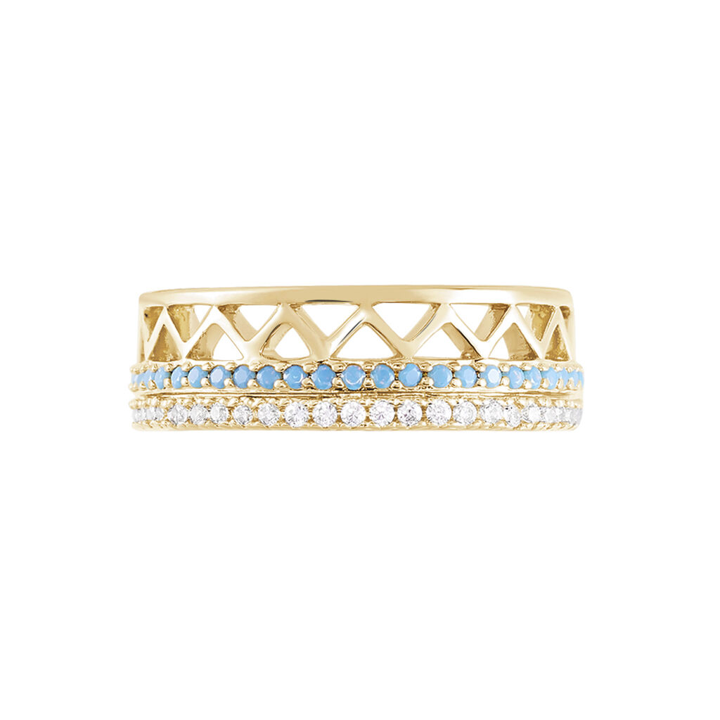 Bague Zoila Plaqué Or Jaune Oxyde De Zirconium