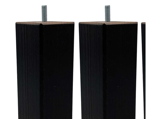 SOMEO - Pied carré bois (lot de 4) wengué 25 cm