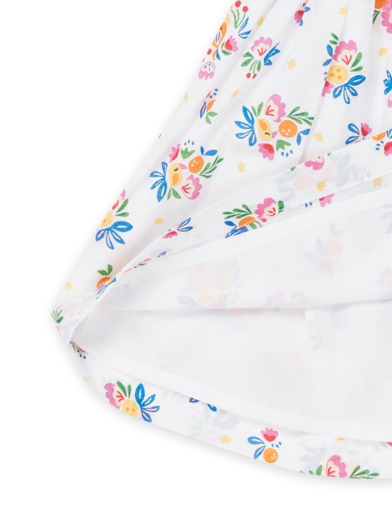 Robe blanche à imprimé fleuri