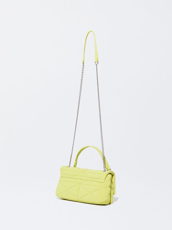 Bolsa acolchoada com corrente - Verde