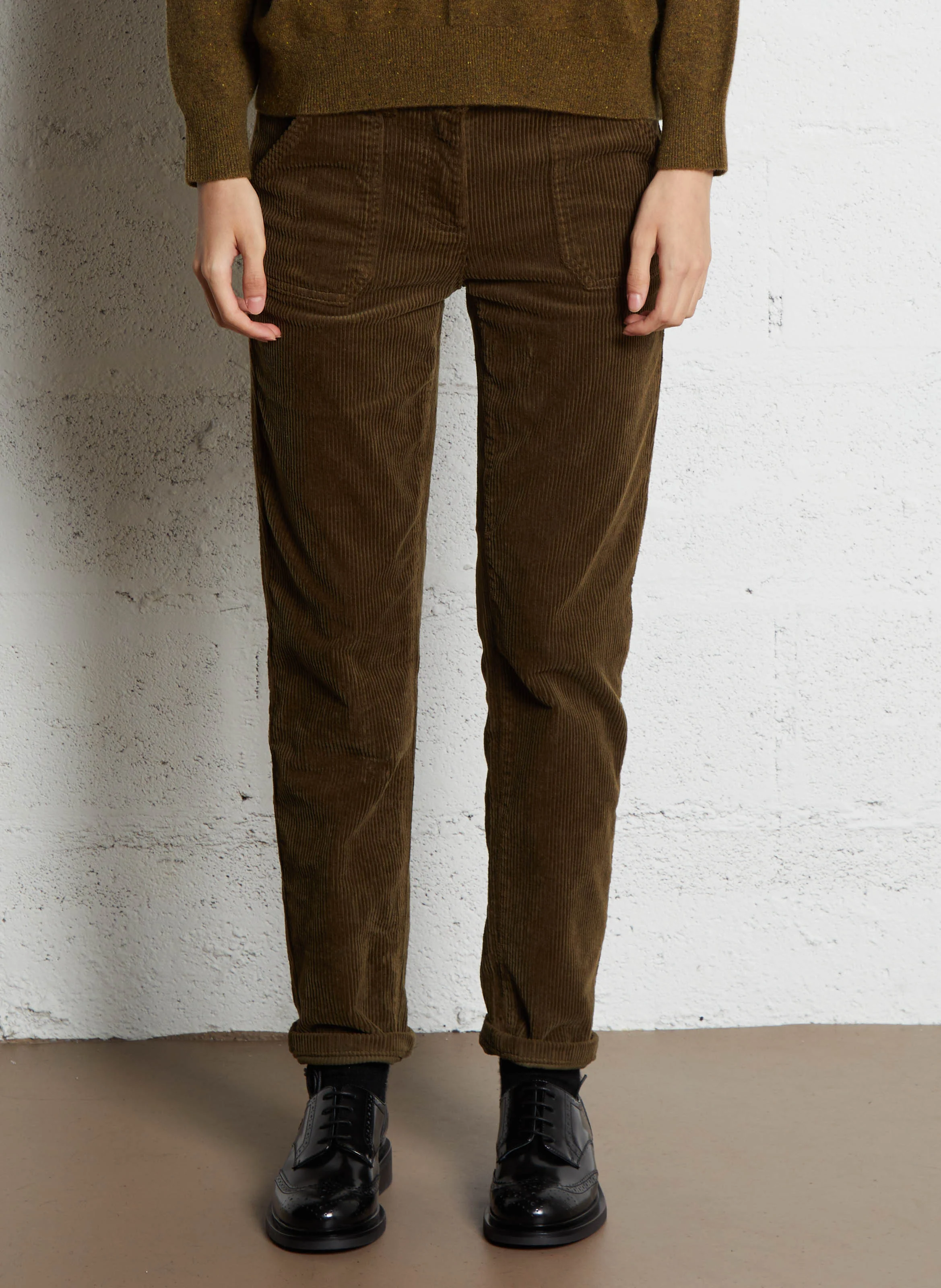 NALLA - Pantalon chino en coton mélangé | Vert