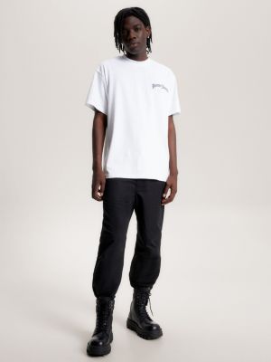 Camiseta Relaxed Fit com Logo nas Costas