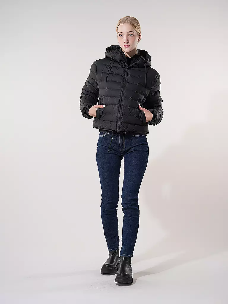 RAINS Steppjacke LOHJA SHORT PUFFER JACKET schwarz