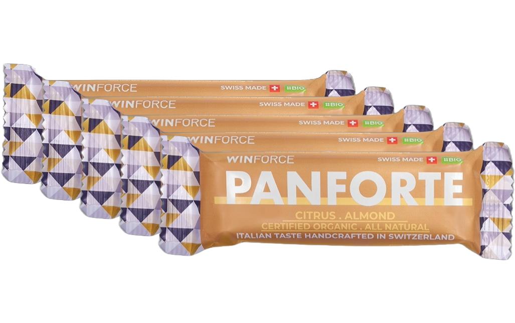 Riegel Panforte Bar Citrus-Almond, 5 StückBio-Mandelriegel mit Früchten
