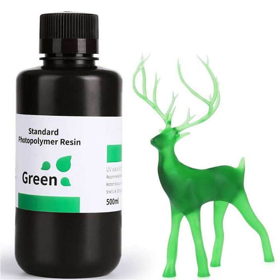 Elegoo Résine LCD Photopolymère Standard Vert - 500 g