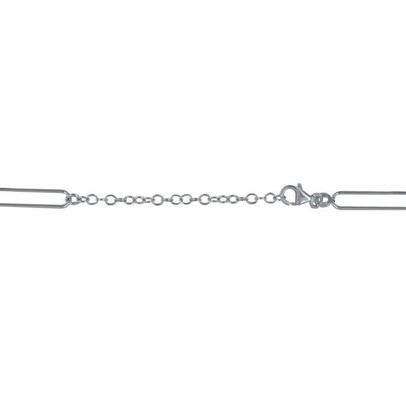 Collier Argent Rhodié Mailles Cheval