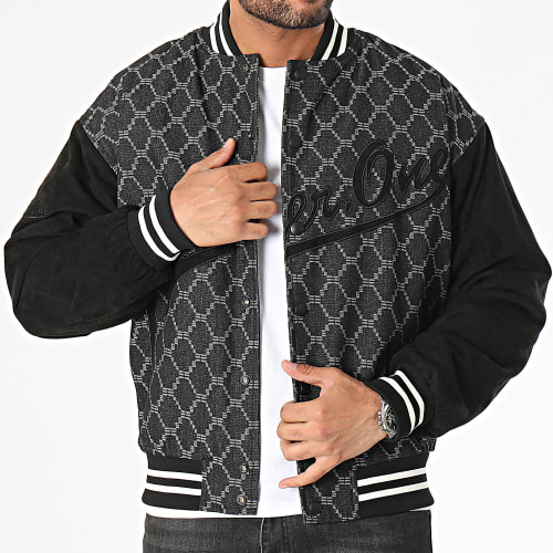 Veste Teddy Noir Gris