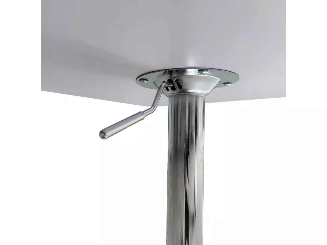 Table de bar carrée noire et chrome LUKE - HAPPY GARDEN