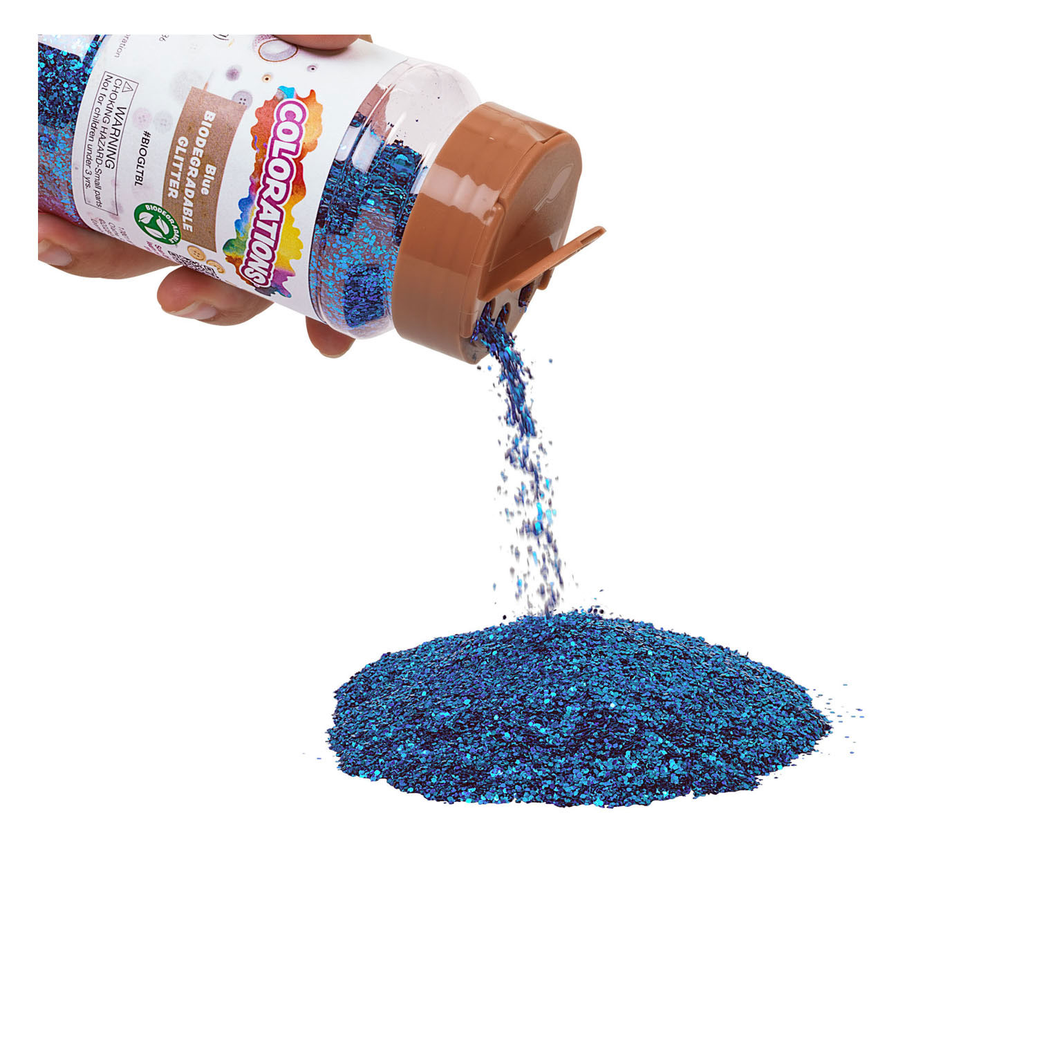 Colorations - Biologische Afbreekbare Glitter - Blauw, 113 gram