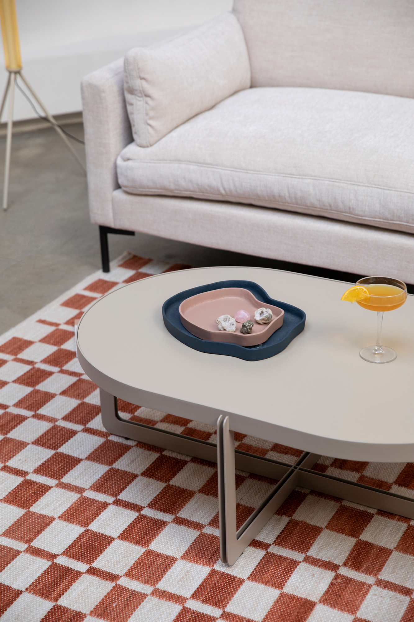 Centre Salontafel ovaal beige