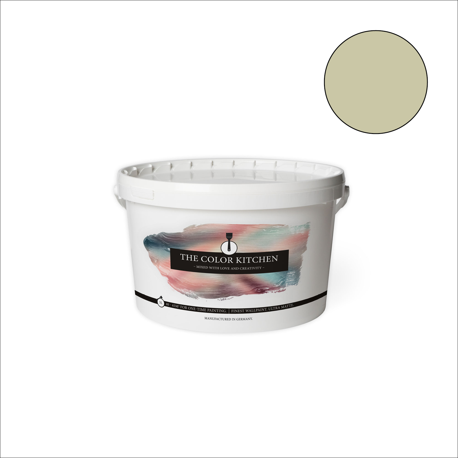 The Color Kitchen Wandfarbe Warm Wasabi - grün matt - 5 Liter