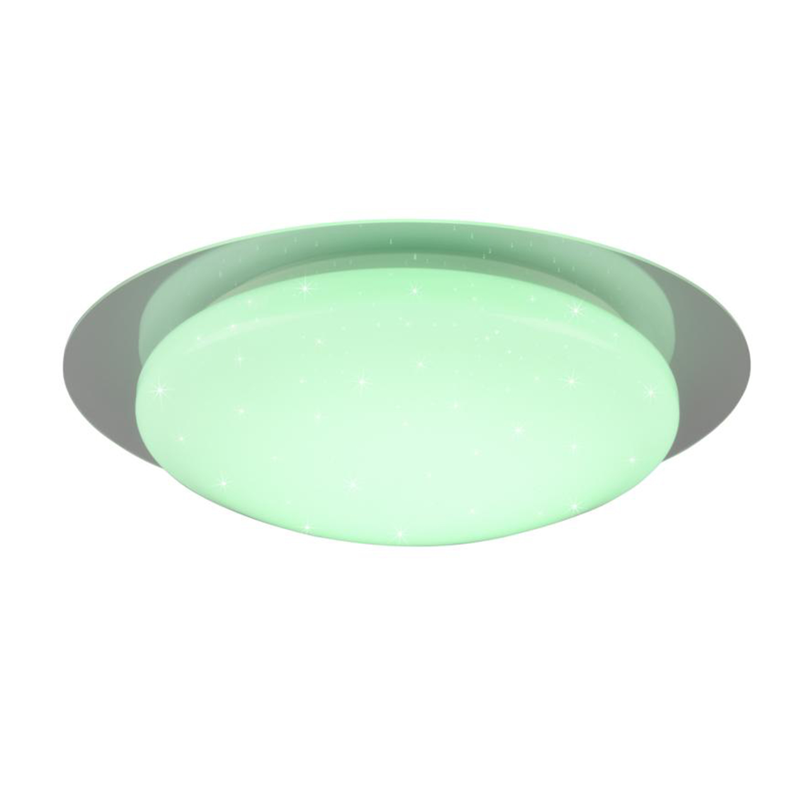 LED-RGB-Deckenleuchte - weiß-chrom - Farbwechsler