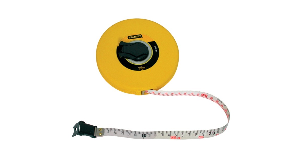 StanleyLandmeter Fiberglas 20m afstandsmeter  (Geel)
