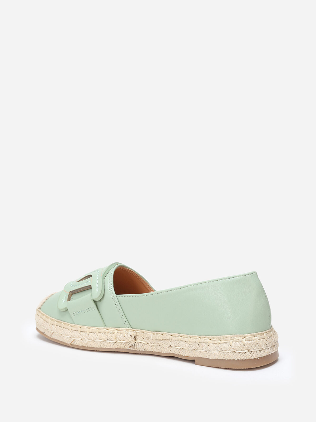 Espadrilles avec bride en simili- Vert
