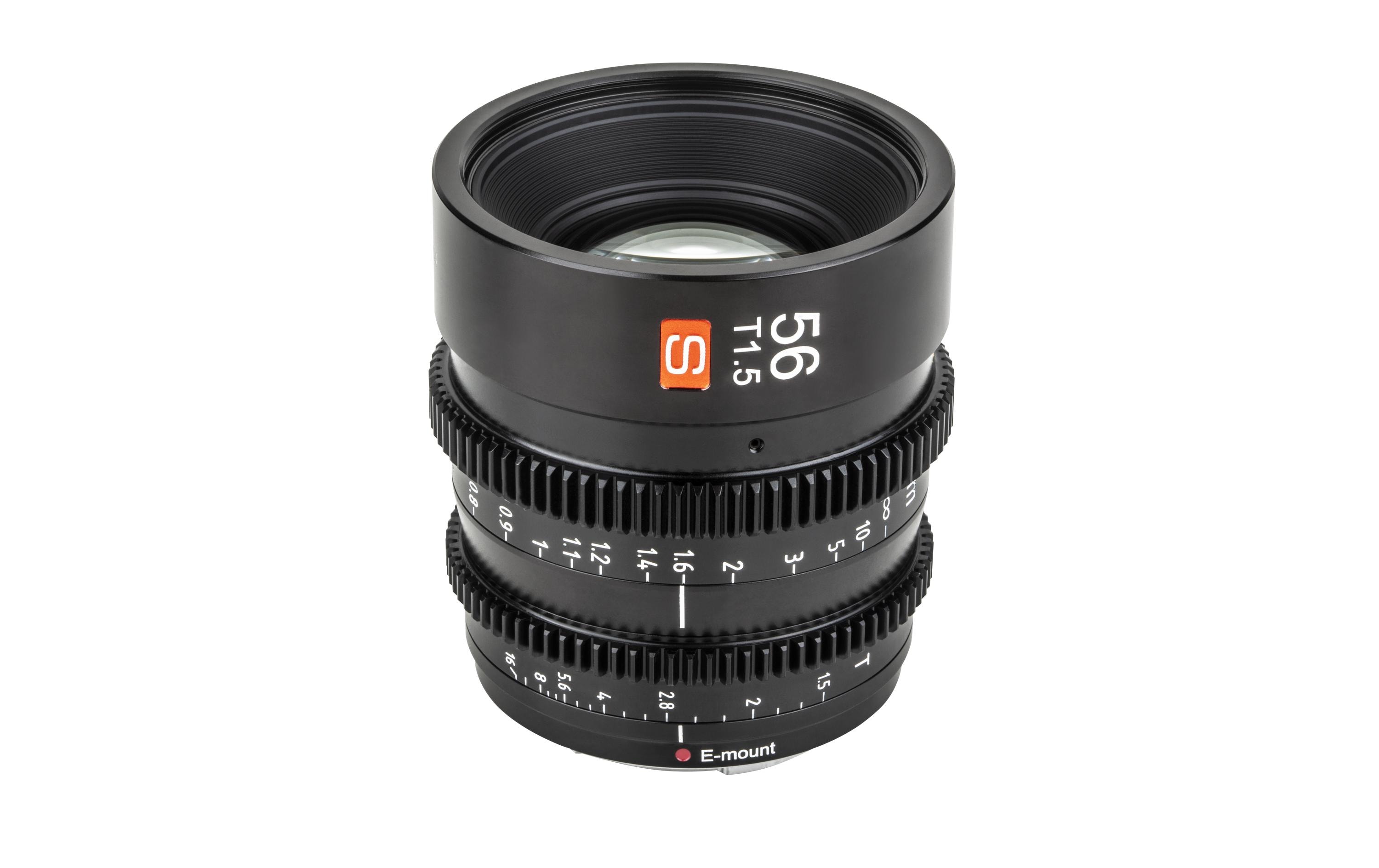 Festbrennweite S 56mm T1.5 – Sony E-Mount<br>56 mm E-Mount Professionelles Cine-Objektiv mit manuellem Fokus Kompakte, solide Objektivkonstruktion für die Filmproduktion