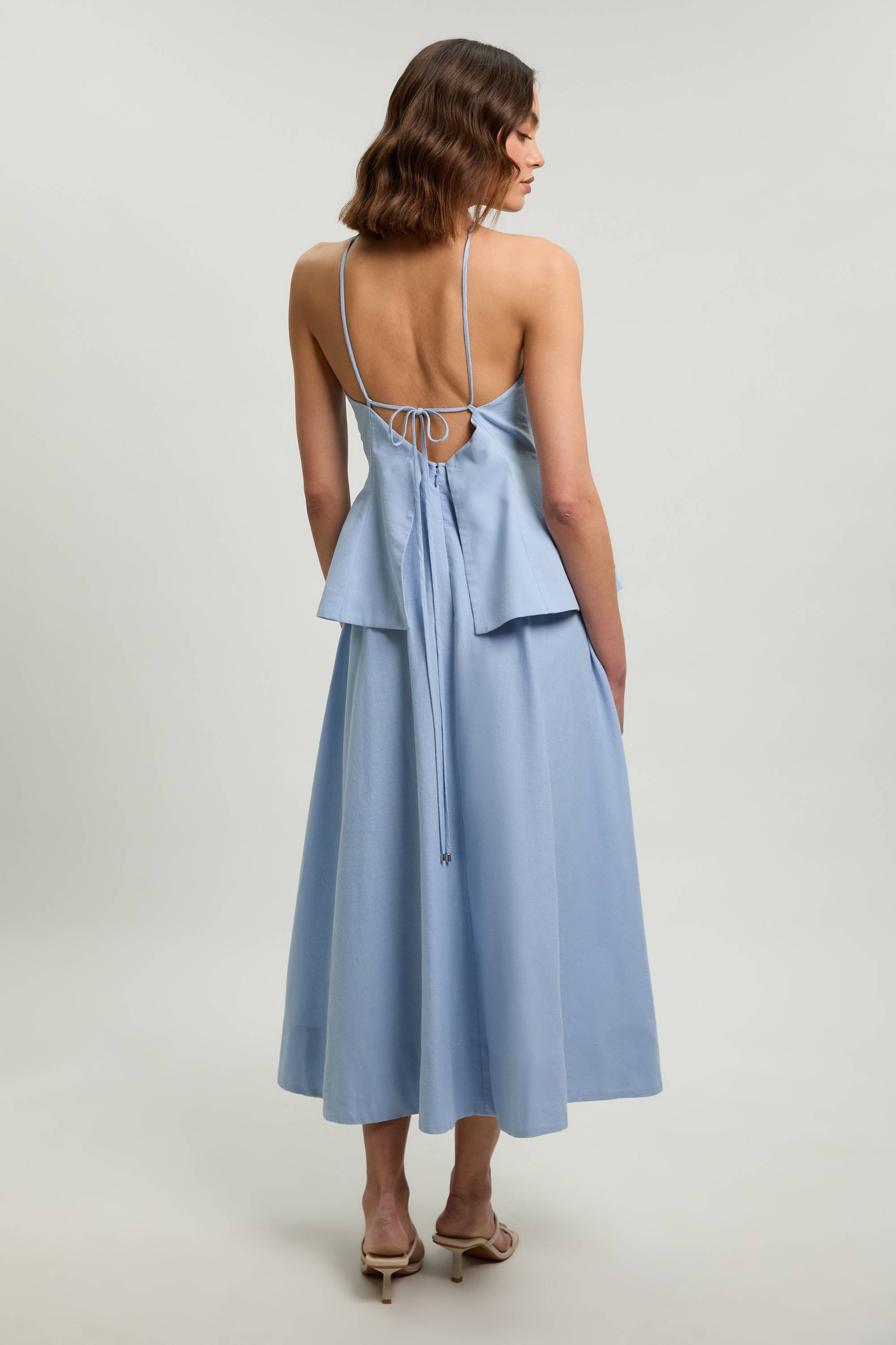 KarenMillen Robe Midi En Coton Lin À Fleurs 3D