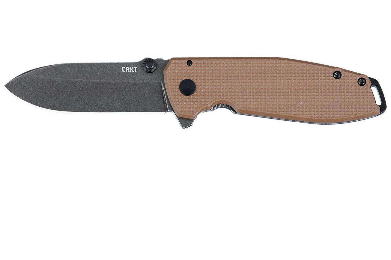 CRKT Squid XM Black 2495B Brown G10 zakmes, Lucas Burnley design