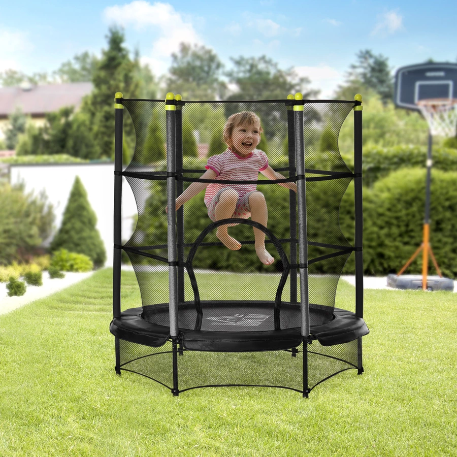 HOMCOM Trampolin mit Sicherheitsnetz schwarz