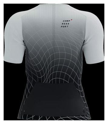 Maillot manches courtes Compressport Tri Postural Aero SS Top Femme Noir / Blanc