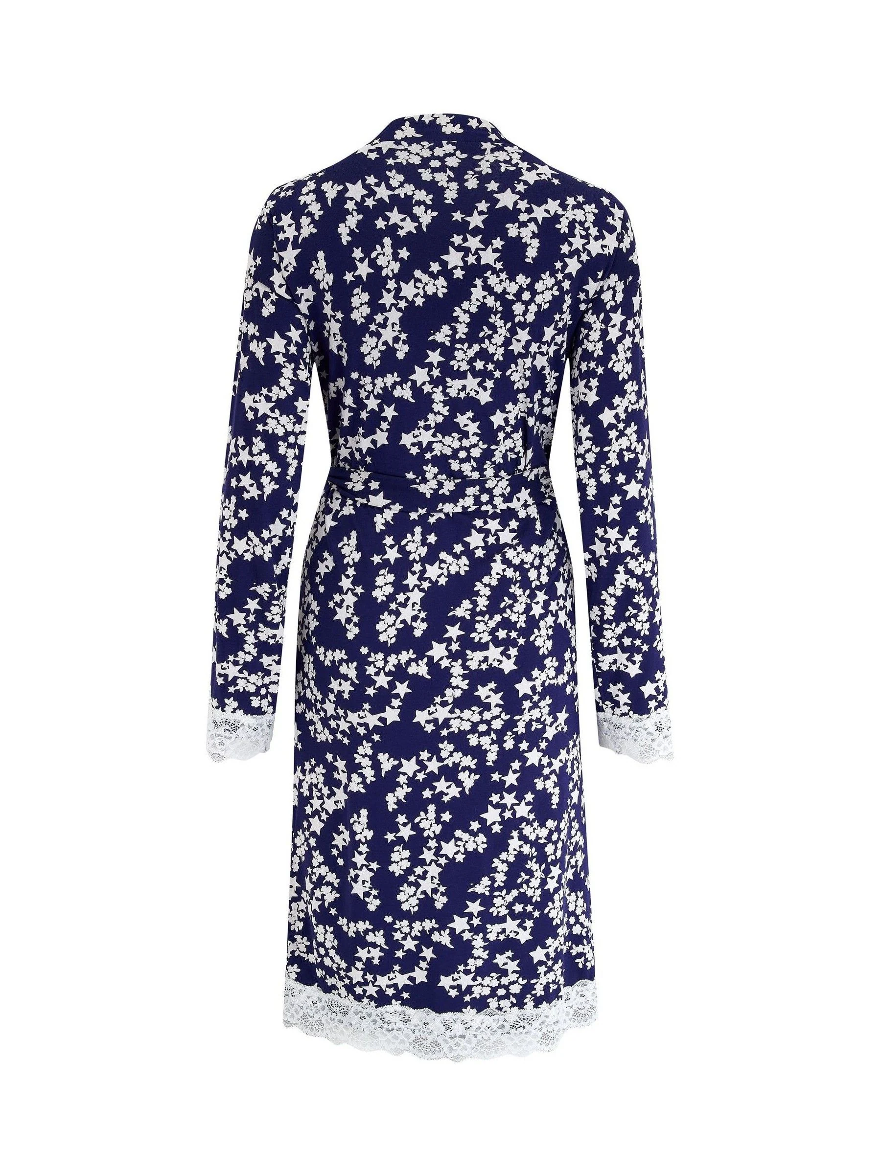 Blauw - Pour Moi - Sofa Loves Lace - Jersey kamerjas met overslag