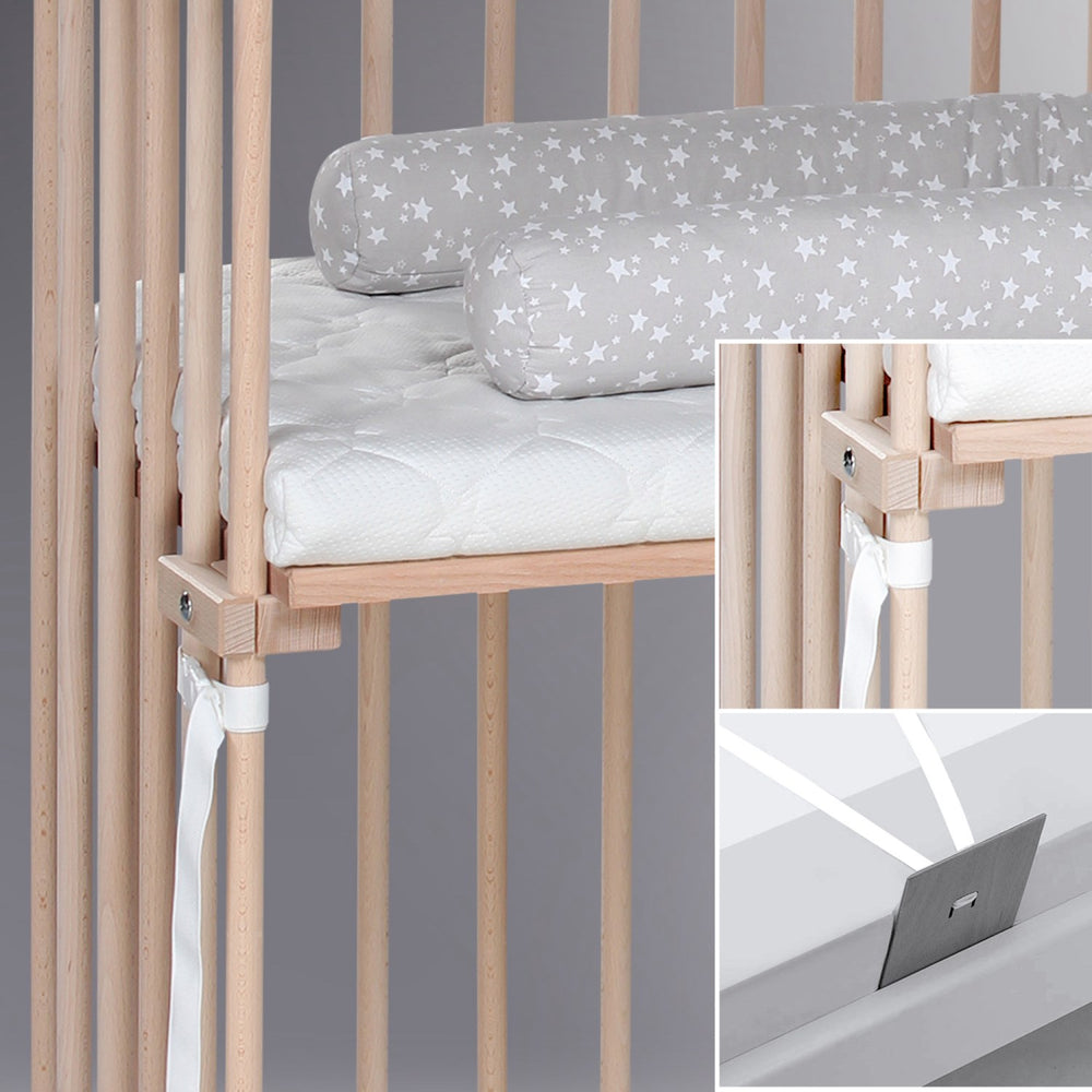 Køb babybay® Bedside Crib Natural Ubehandlet Boxspring Xxl Co-Sleeper Babyseng