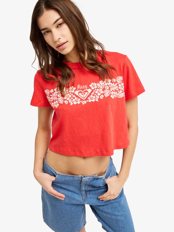Endless Weekends T-Shirt à manches courtes Rouge Femme