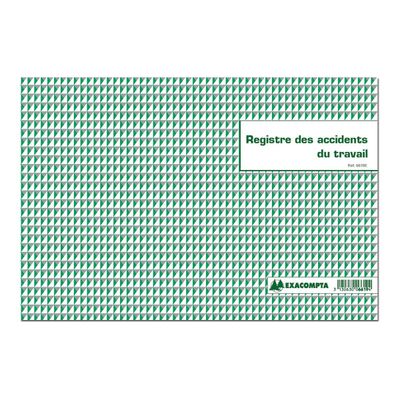 Exacompta - Piqûre 24 x 32 cm - Registre des accidents de travail - 20 pages