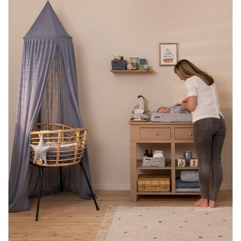 Housse pour matelas à langer Sailors Bay Blue - LITTLE DUTCH