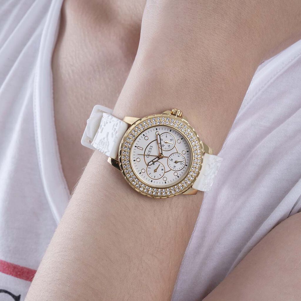 Montre Guess Crown Jewel Blanc