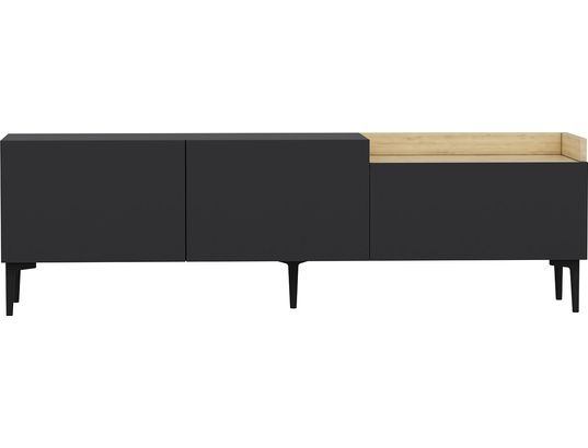 CONCEPT1 - Meuble TV Mia anthracite 160 x 37 x h48 cm
