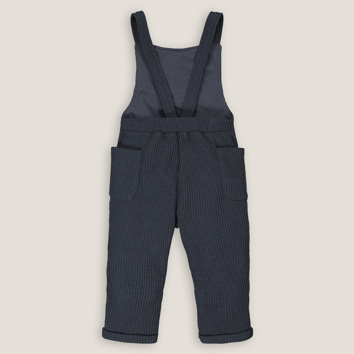 COLEÇÃO LA REDOUTE<br>Macacão longo com alças em tecido waffle