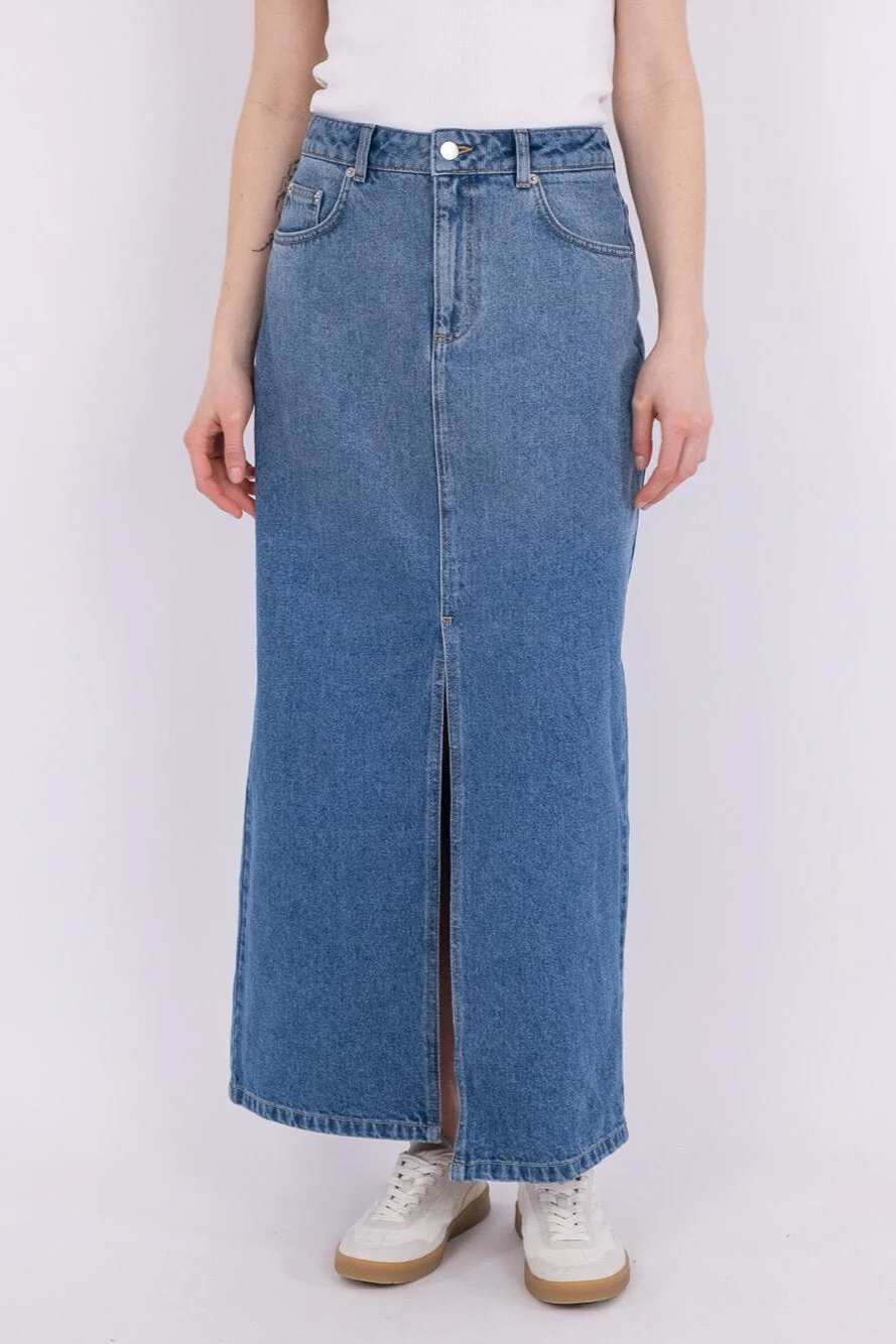 Neo Noir  Frankie Denim nederdel - Vintage Blue