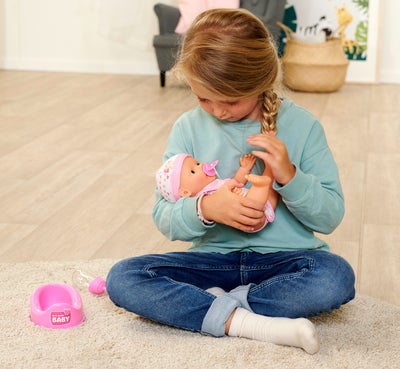 New Born Baby Dukke Spise-Tisse 30 cm Blandet