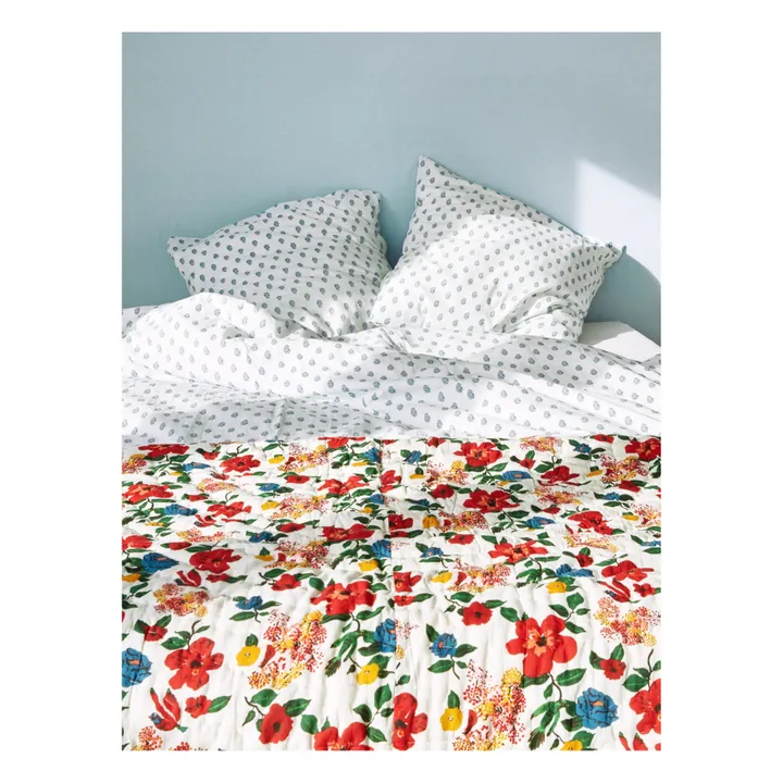 Lucas du Tertre Plaid quilté réversible Hibiscus
