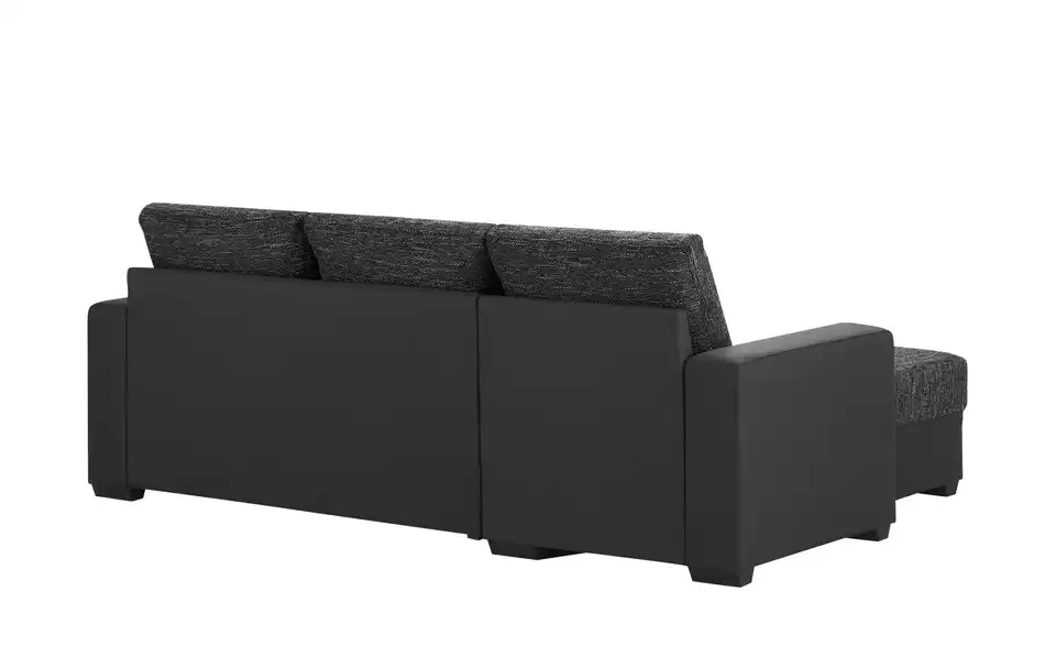 Ecksofa Navarra Schwarz links