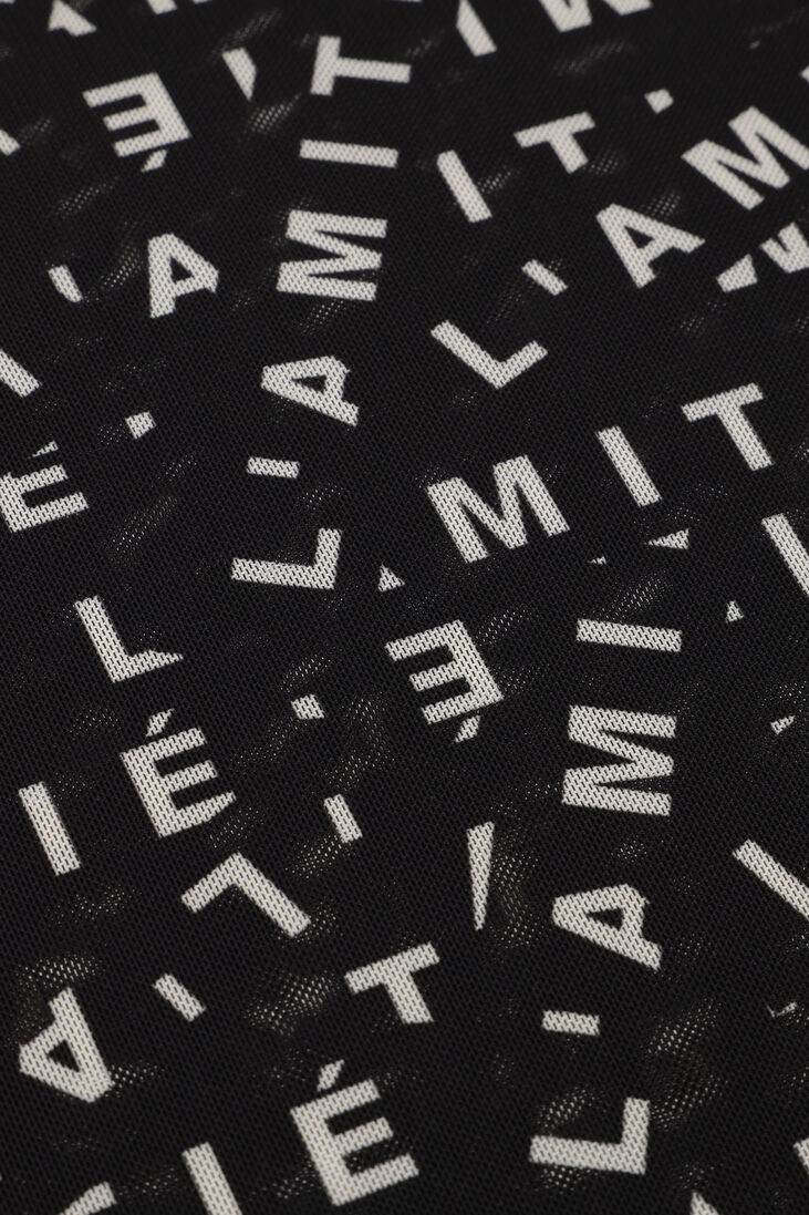 zwarte haute l'amitié top l'amitie mesh ls o-neck