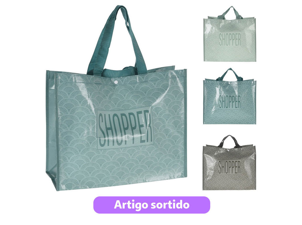 SACO COMPRAS 44X14X35CM CORES SORTIDAS